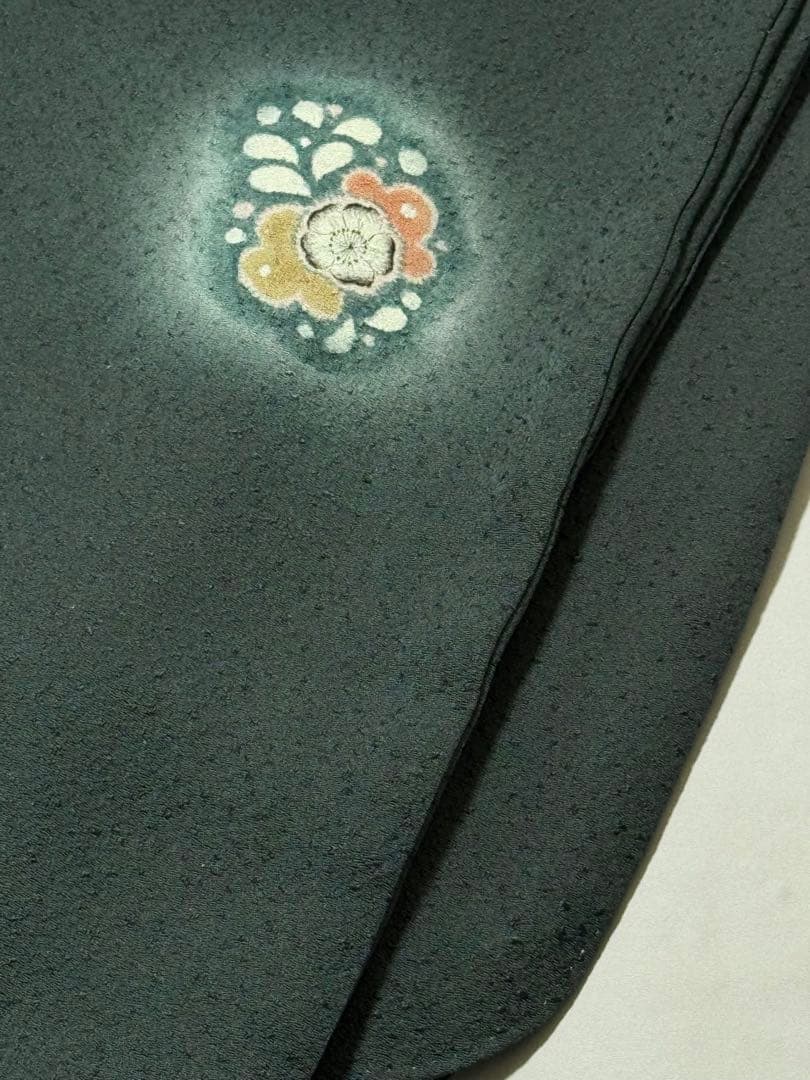 [美品] 辻ヶ花　付下げ　訪問着　正絹　緑　くすみ　略礼装　お茶　初釜　卒業式