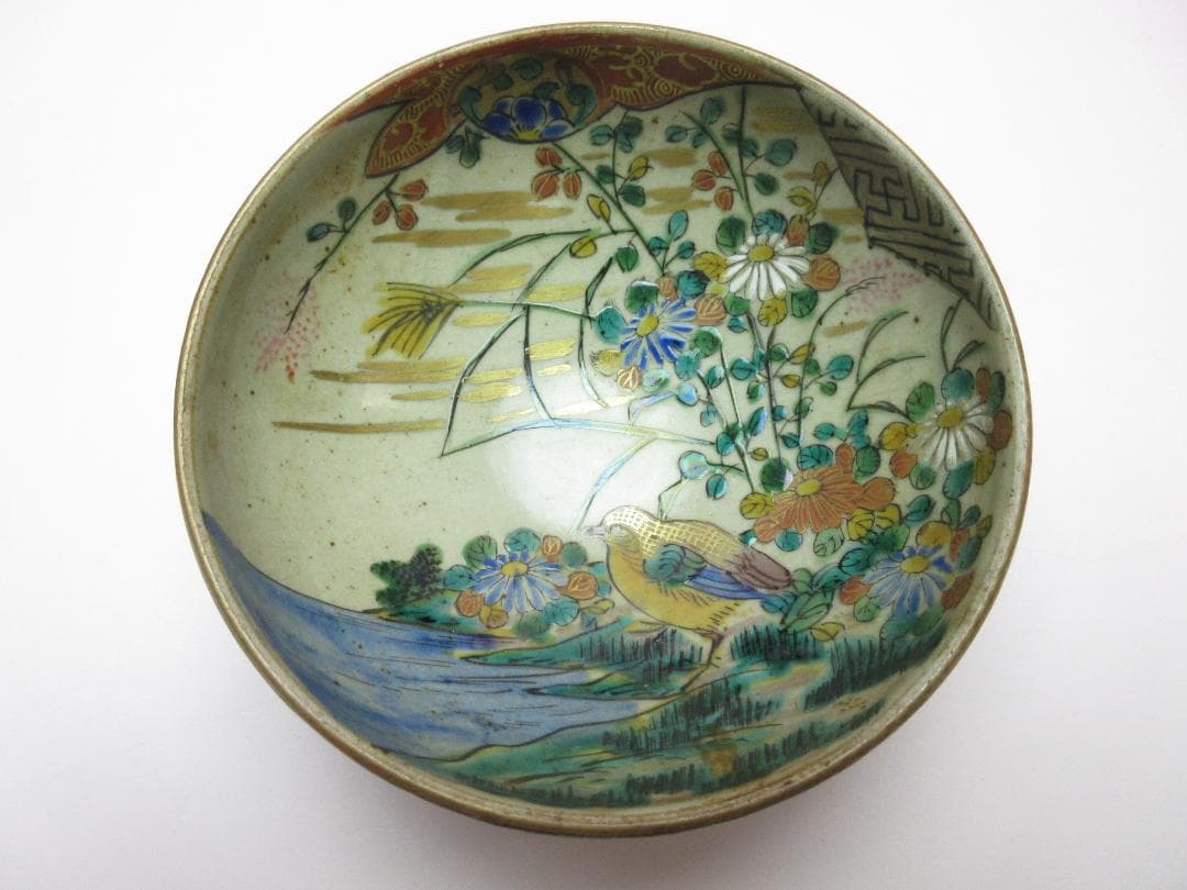 時代物 九谷 庄三 鶉紋 小鉢 7客 TN 87 70816