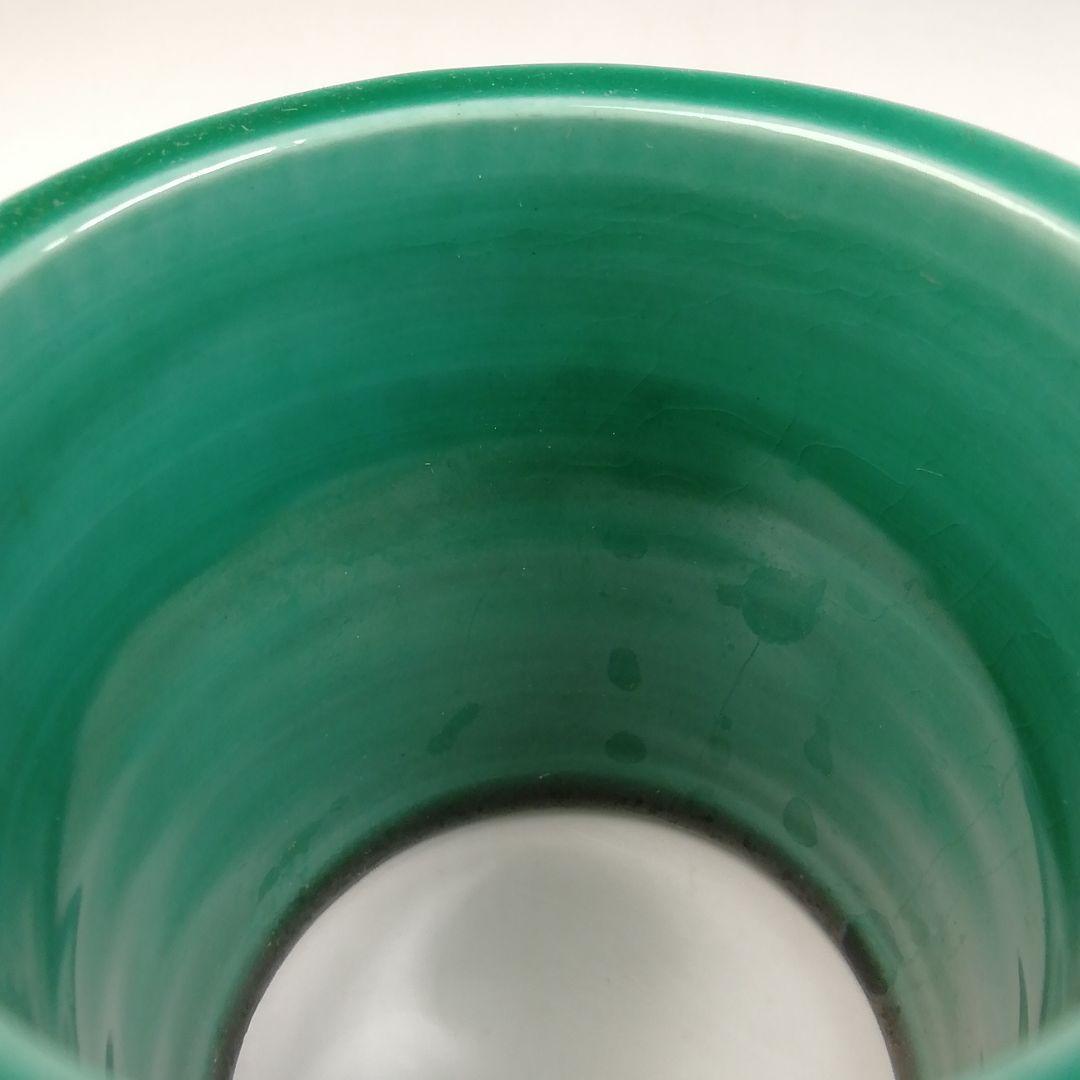 Ｔ９４０　蓋置　『青交趾　荒磯』『中村翠嵐 造』　共箱　茶道具