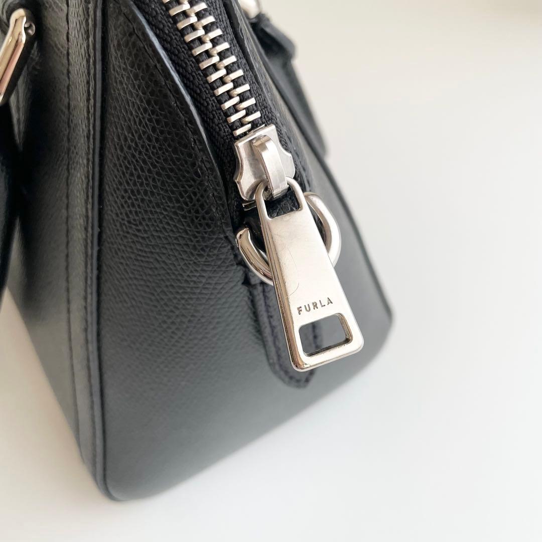 フルラ FURLA ハンドバッグ 2way ネクスト レザー ブラック ほぼ新品