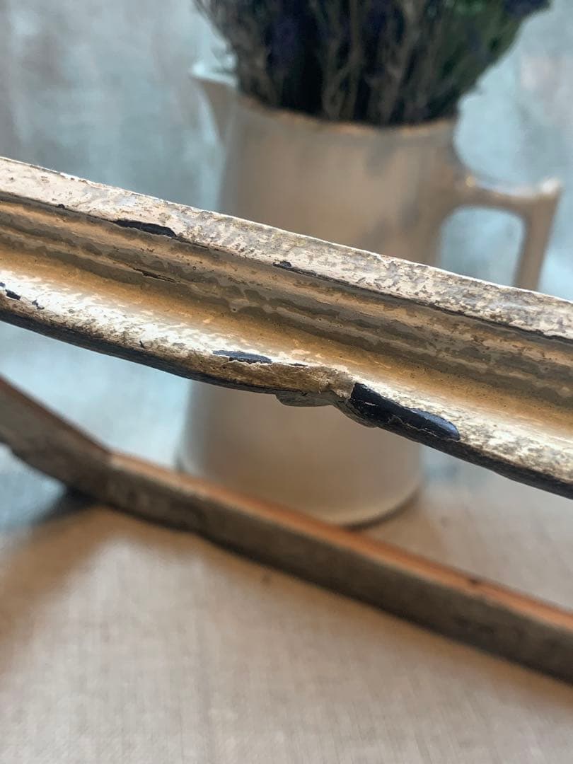 フランス 大型 アンティークフレーム 木彫 額縁 43x34cm