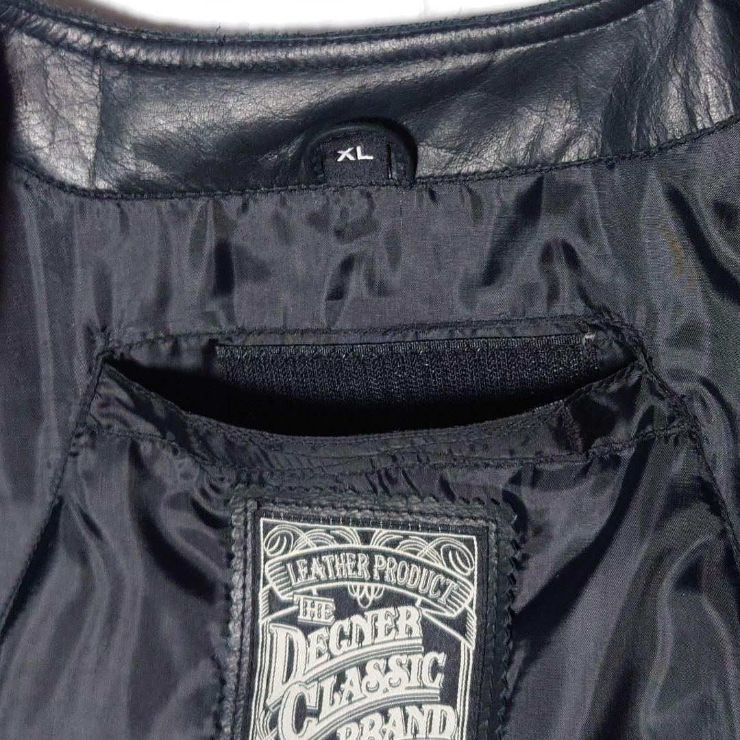 【最終価格！】【未使用品】デグナー レザーベストV-17 ブラック サイズ XL