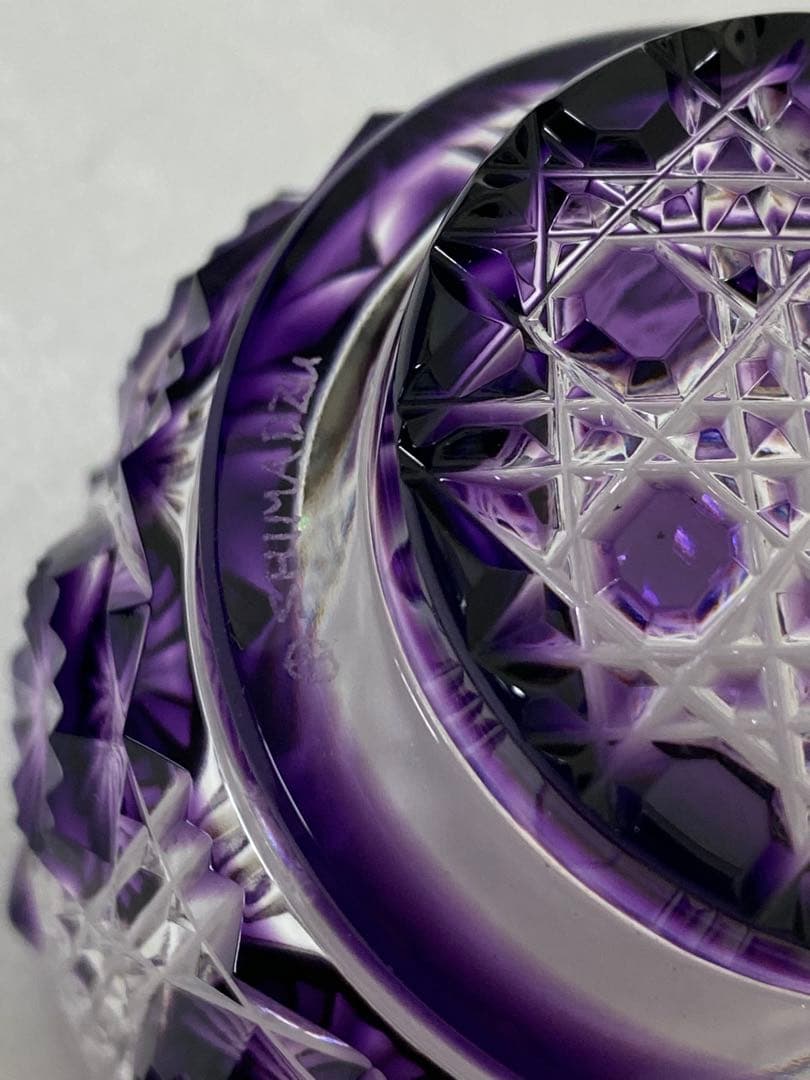 3-3248 復元　島津薩摩切子　色褪せガラス　切子猪口揃