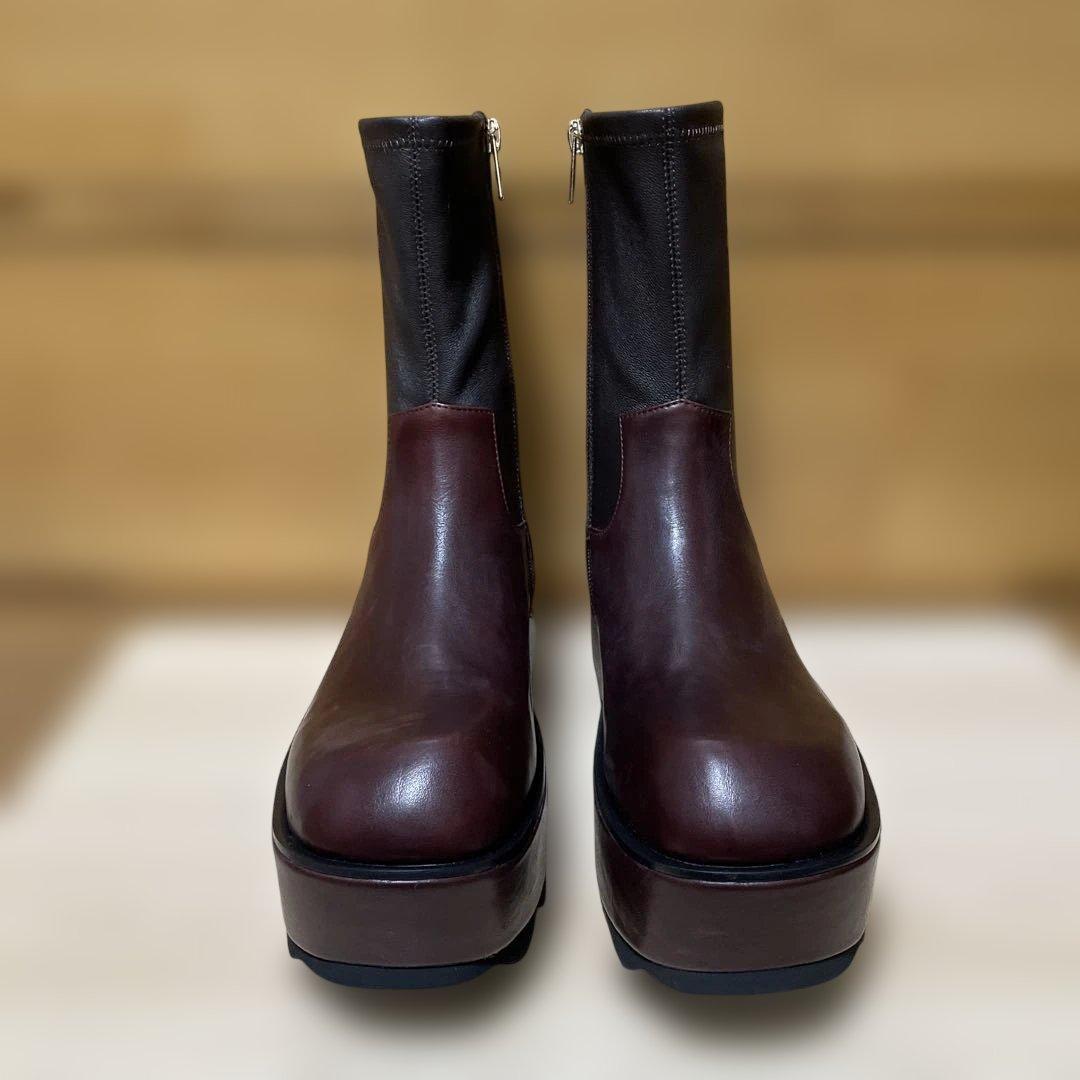 MANA ワイドボリュームストレッチブーツ 37size 23.5㌢未使用級