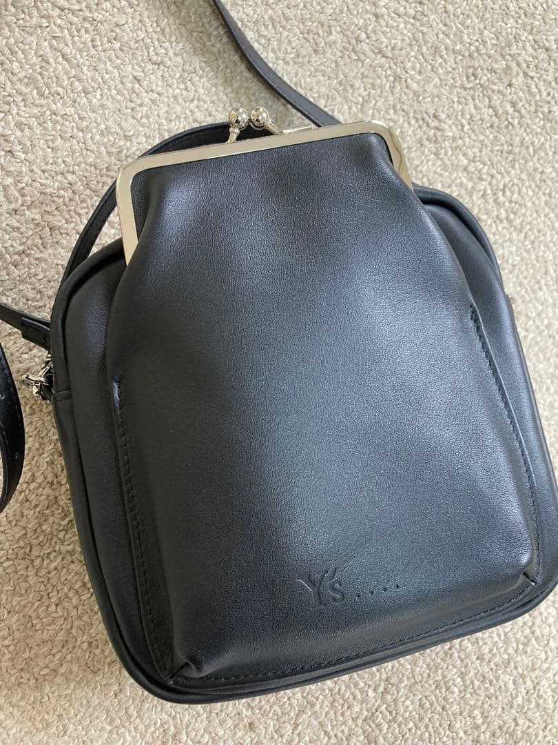 ヨウジヤマモト COW LEATHER L CLASP BOX BAG