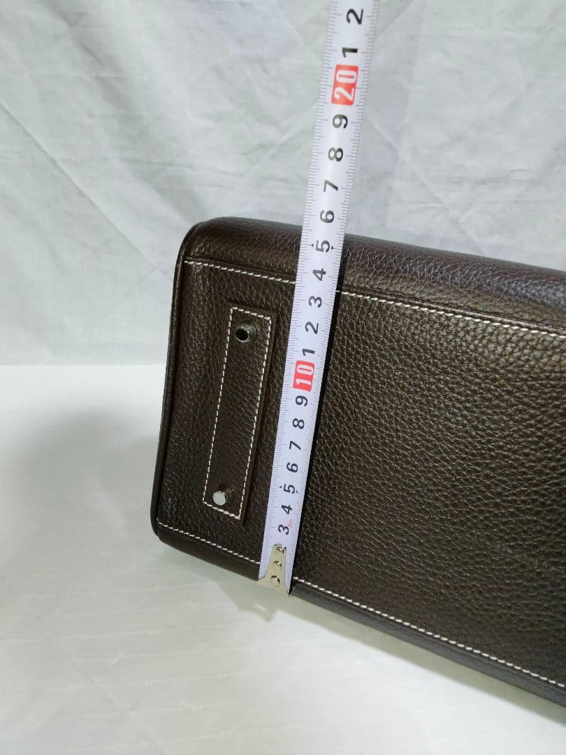 超美品 ハラリ HALLALI ハンドバッグ レザーシボ革 フランス老舗ブランド