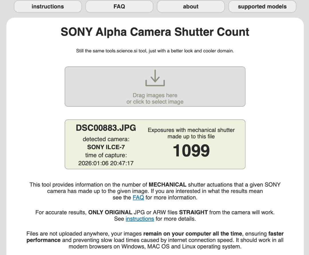 【ショット数わずか1099枚：ソニー SONY α7 初代史上最軽量モデル】