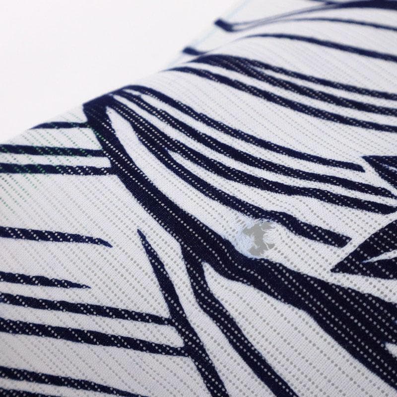 《竺仙【綿絽】小紋◆浴衣反物■青海波にもみじ■白地◆夏着物■反25-142》