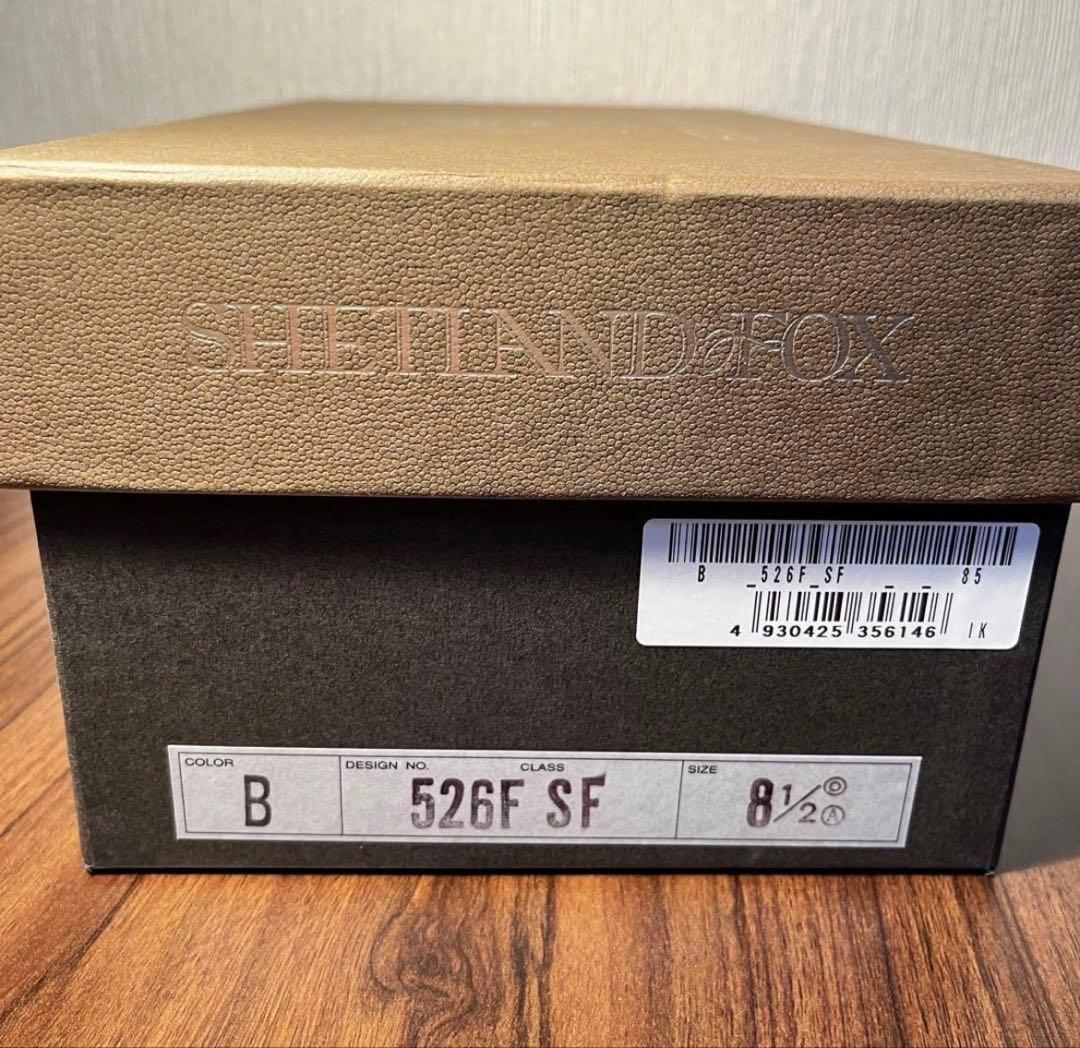 美品 SHETLANDFOX（シェットランドフォックス）内羽根式ストレートチップ