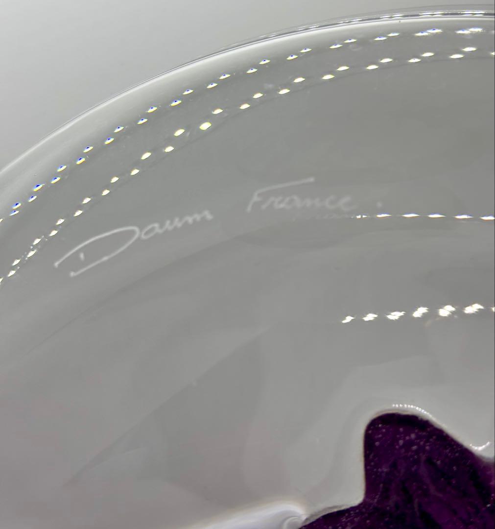 #Daum（ドーム） フランス　クリスタル フラワーモチーフ ボウル　P-3m