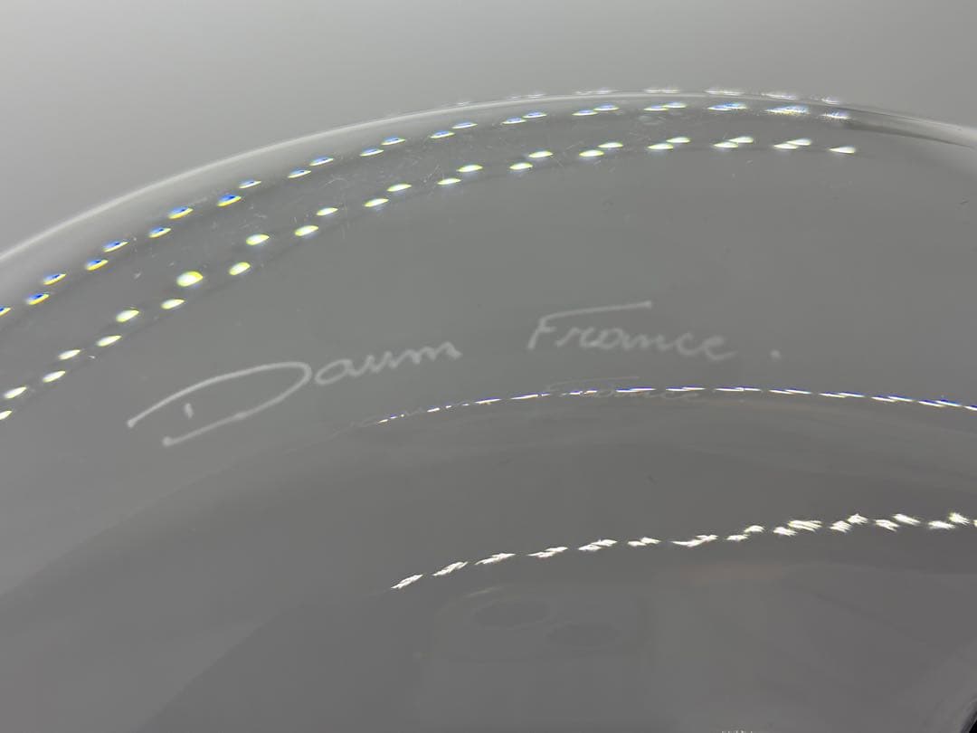#Daum（ドーム） フランス　クリスタル フラワーモチーフ ボウル　P-3m