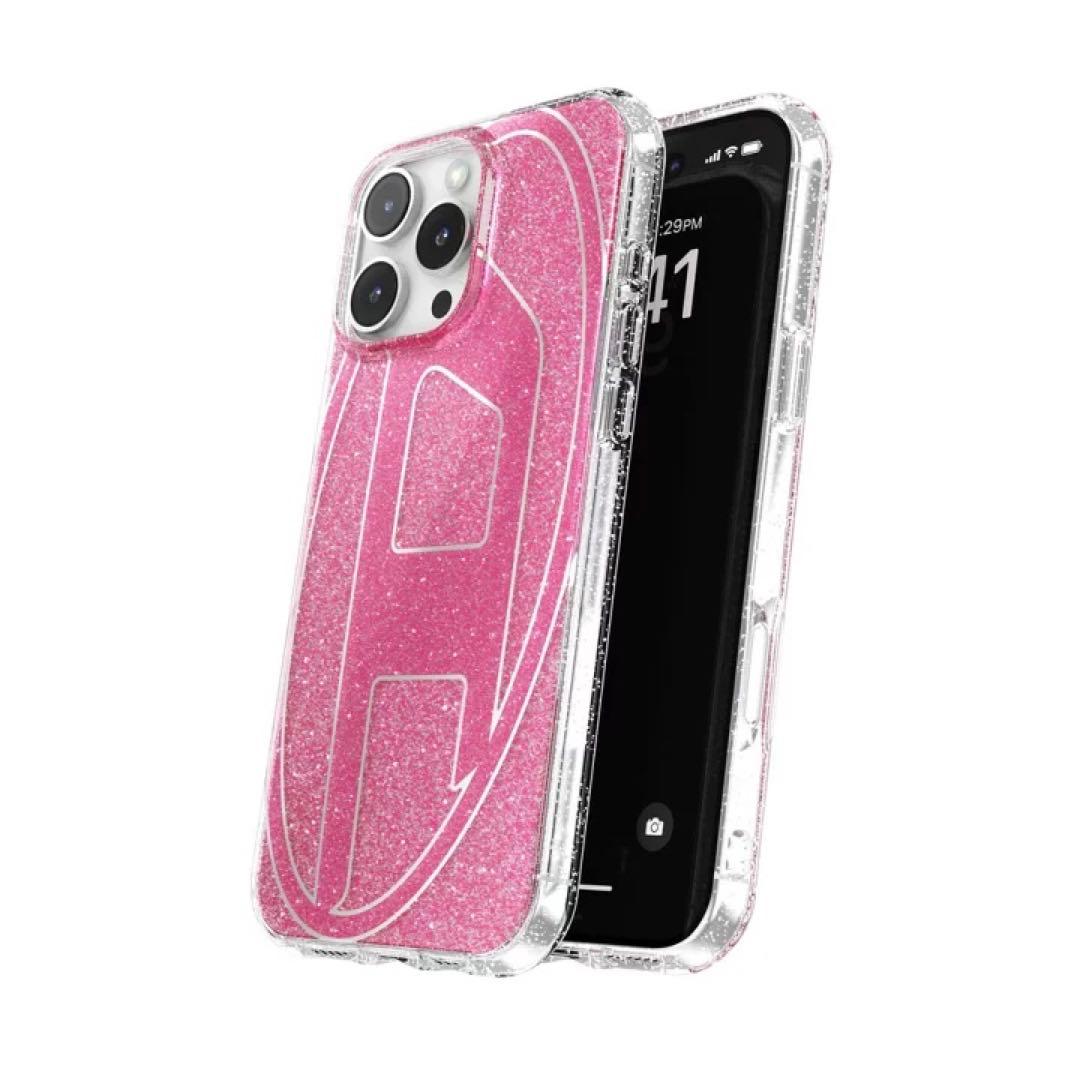 DIESEL iPhone 16 Pro Max Diesel Oval ピンク