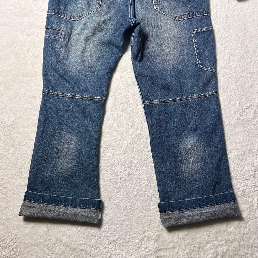 アヴィレックス AVIREX デニム オールインワン ツナギ チェーン刺繍