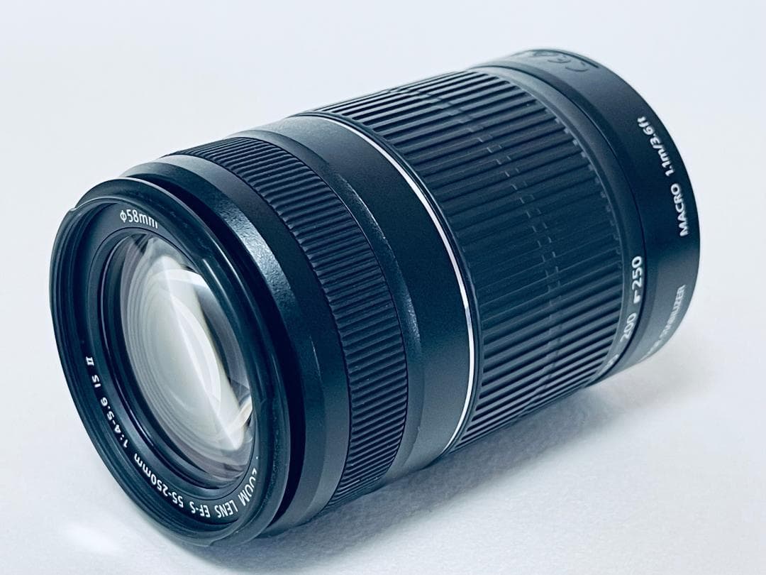 極美品☆キャノン EF-S 55-250mm IS II☆手ブレ補正付望遠レンズ