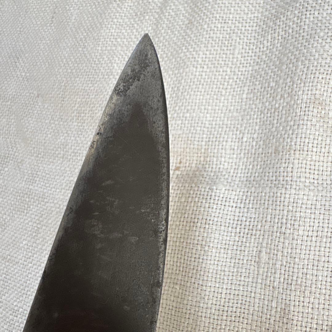 中古　研ぎ済み包丁3点　出刃包丁(木屋)、牛刀(かね惣)、刺身包丁(堺　重光)