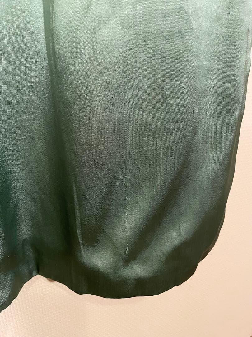 専用　Sunny Vintage ミントグリーンサテン 花柄刺繍 チャイナガウン