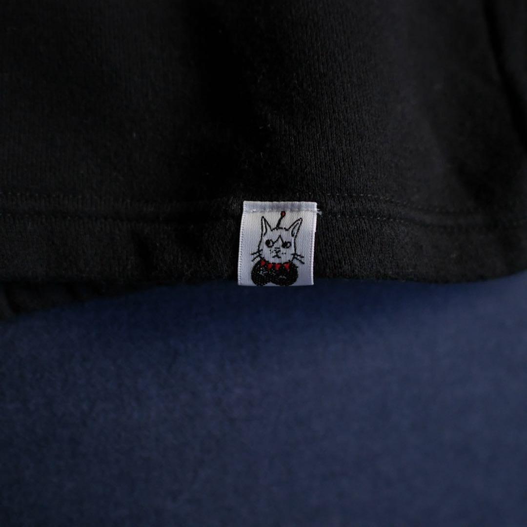 ヒグチユウコ ボリス雑貨店オリジナルスウェット黒 眼花ワッペン付き