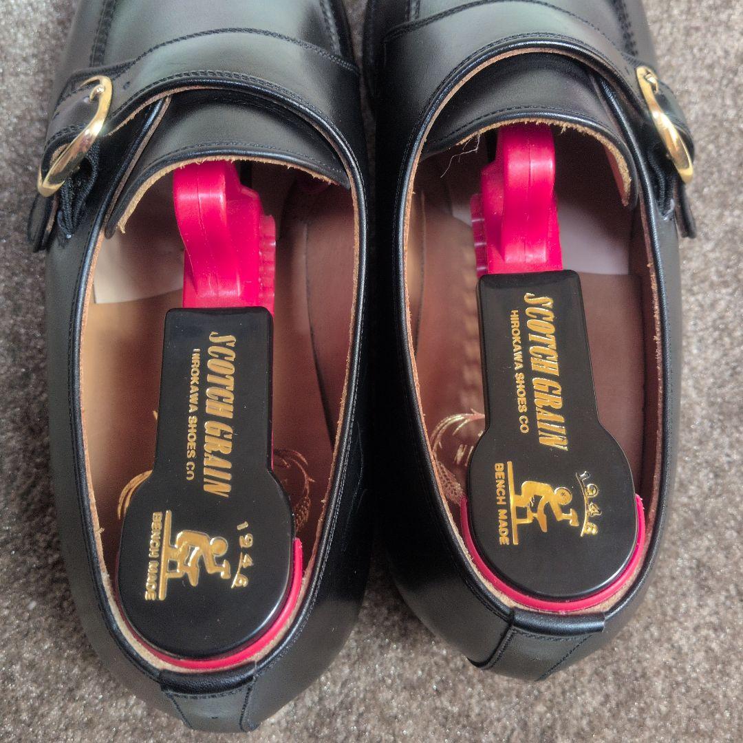 【美品✨SCOTCH GRAIN✨2E✨25cm】レザー ビジネス シューズ 黒