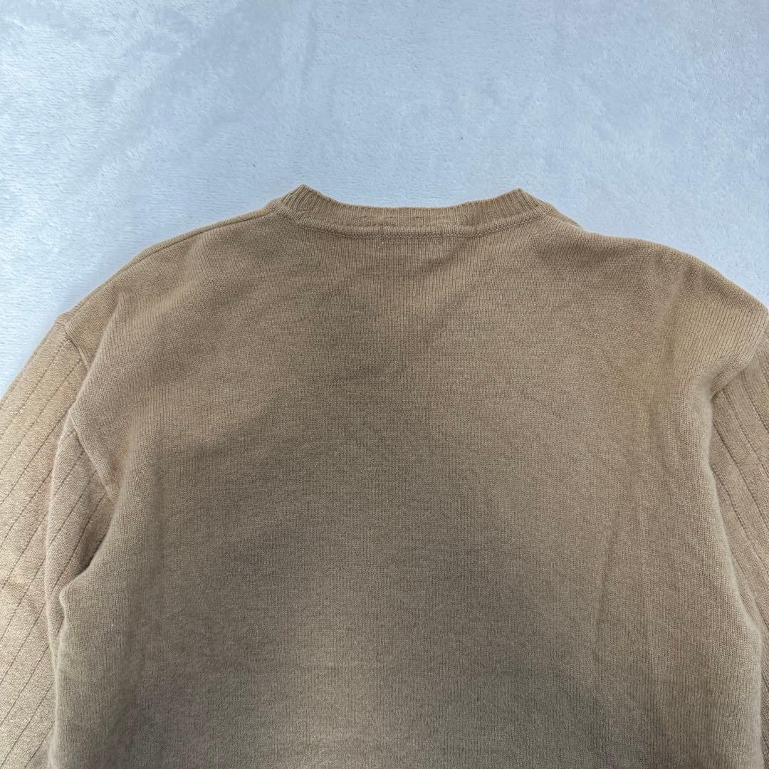 【美品】BURBERRYS ニット セーター 毛100% 犬刺繍　L ブラウン