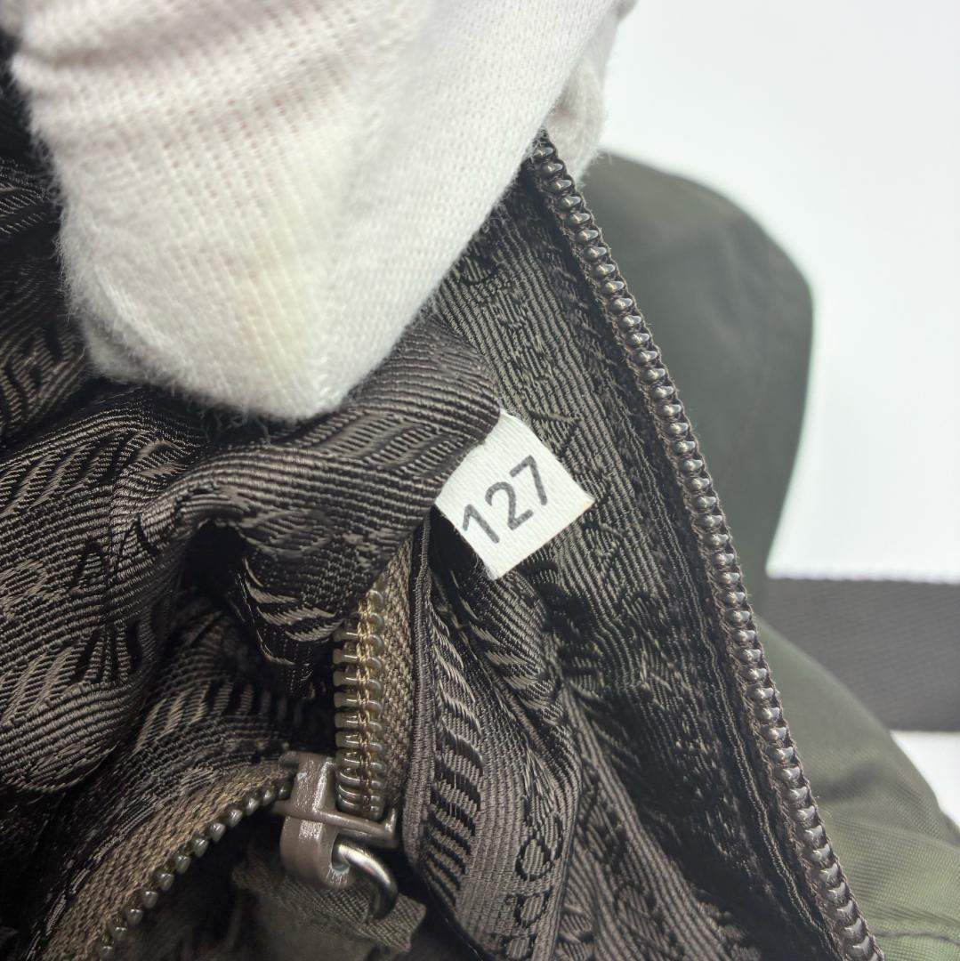 PRADA プラダ ナイロン ショルダーバッグ カーキ A1359C2