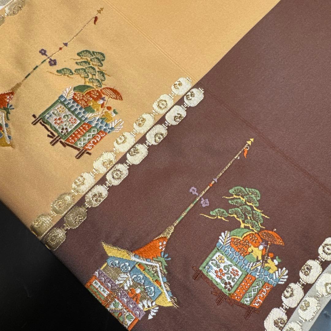 12-89 名古屋帯 九寸 美品 正絹 着物 名古屋仕立て