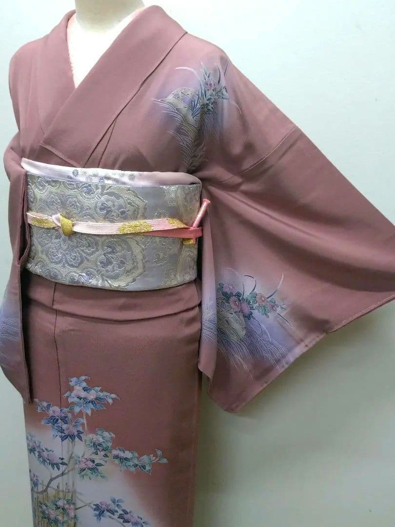 765　半額セール　正絹　十日町友禅　未使用品　証紙付　訪問着 　4点フルセット