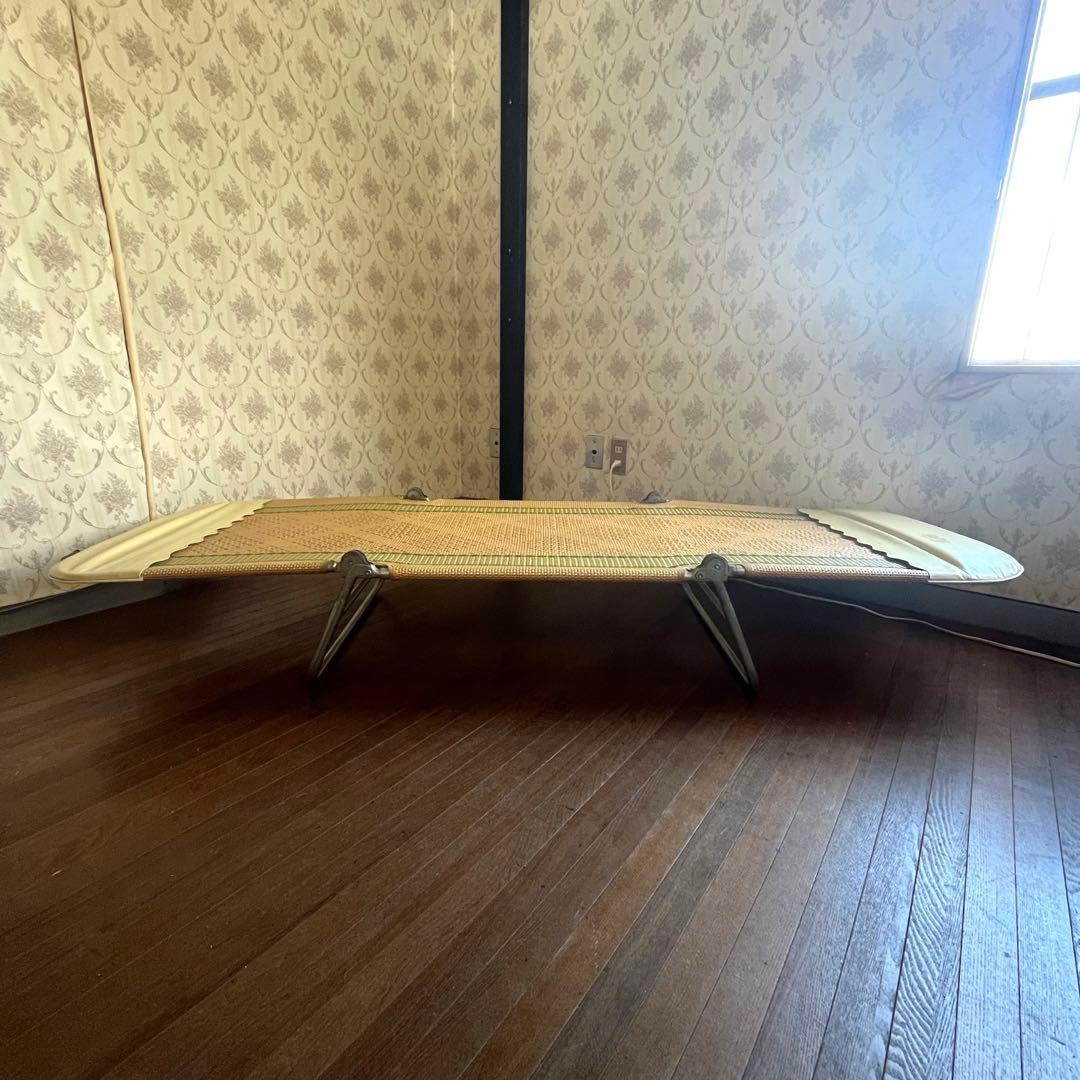 【アンティーク】昭和レトロ 籐 ラタンビーチチェア サマーベッド リクライニング