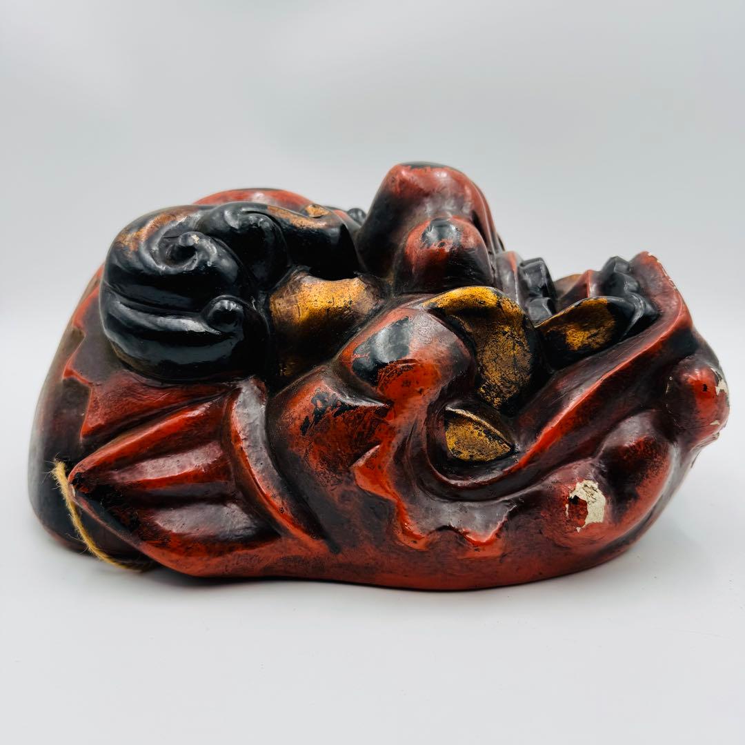 追儺鬼 鬼の面 神楽面 能面 木彫 お面 飾り面 魔除け お祭り 日本伝統