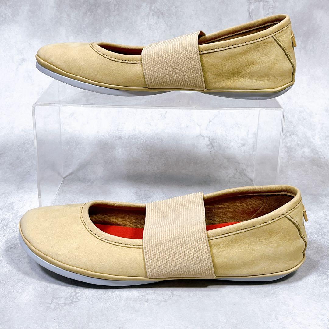 新品【カンペール】ライトニナ (36) フラットシューズ　ストラップ　ベージュ
