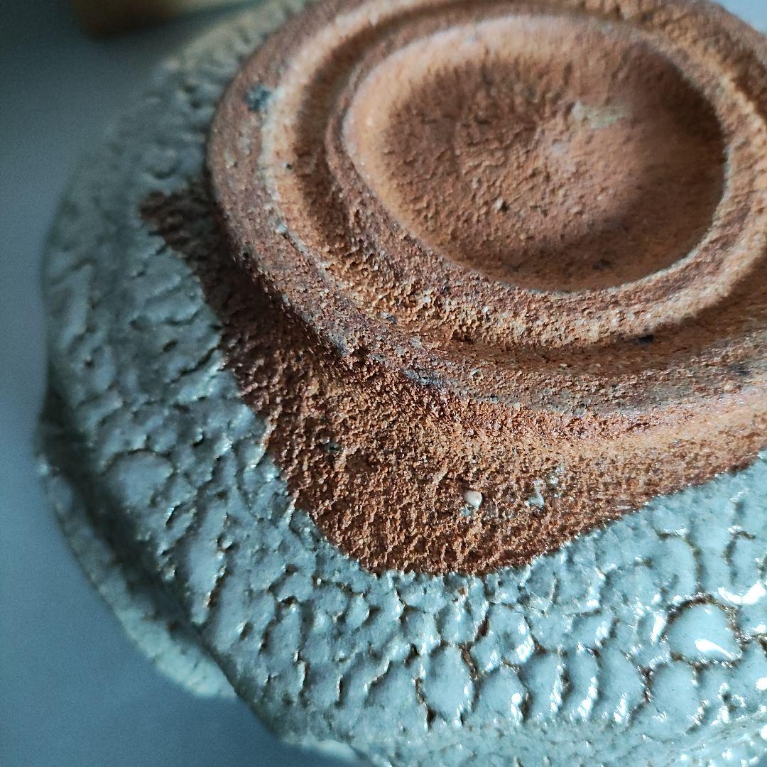 小島喜昭　彫唐津茶碗　唐津焼　小島直喜