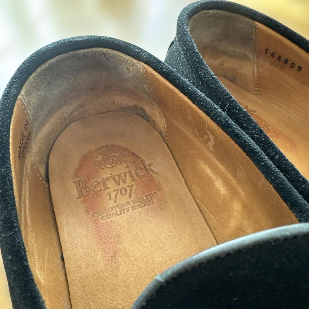 ローファー　Berwick 1707 黒 スエード ローファー 5