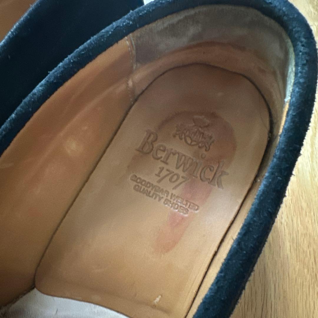 ローファー　Berwick 1707 黒 スエード ローファー 5