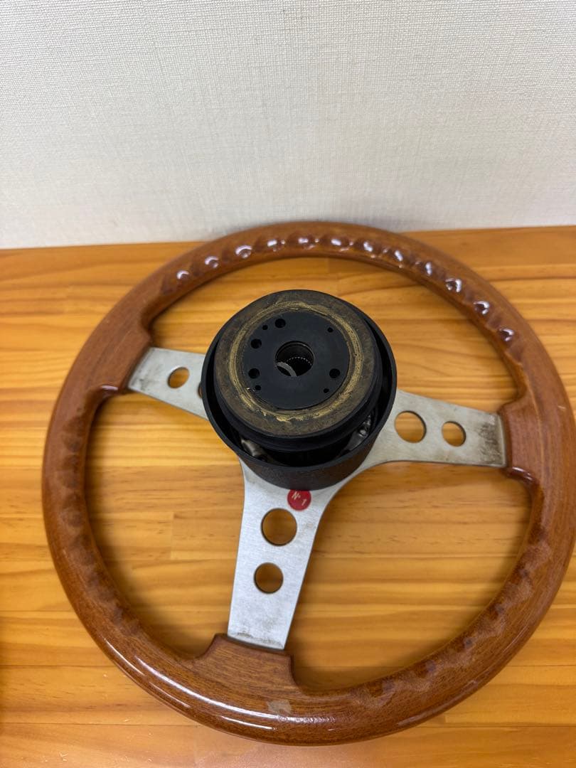 Ｏ.Ｂ.Ａ.イタリア製 ウッドステアリング３４センチ小径