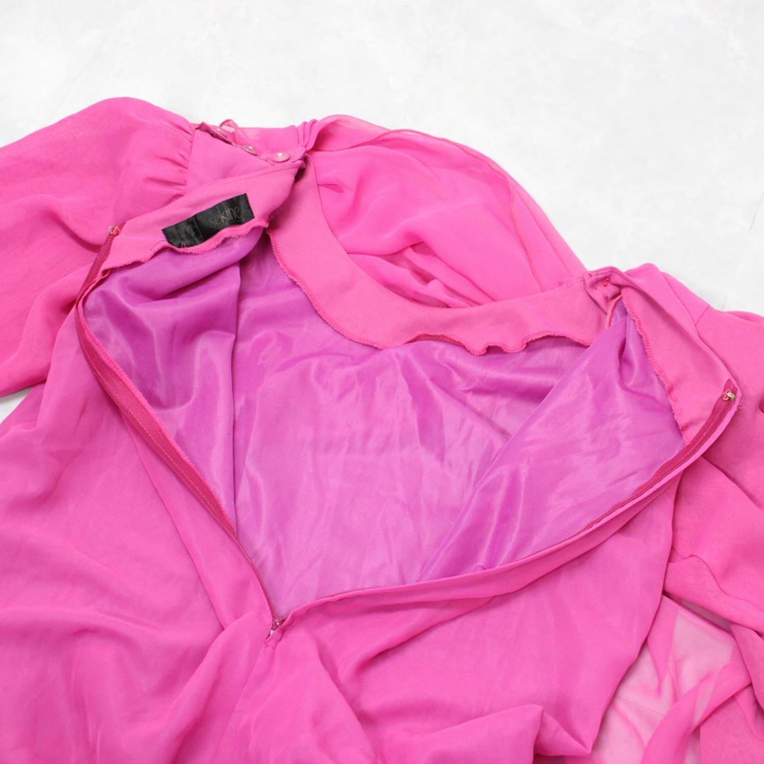 【美品 日本製社交ダンス衣装】上下セット スカート トップス sekine 紫