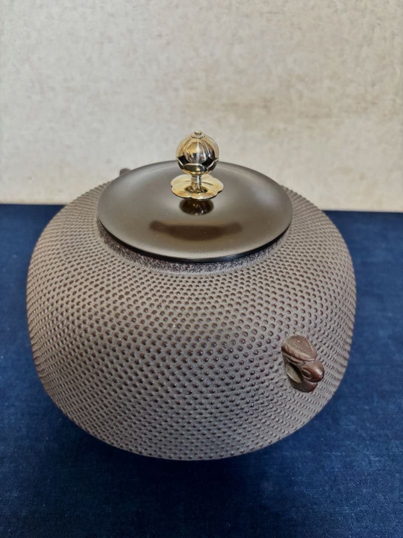 風炉 茶釜 電熱器 人間国宝高橋敬典造 金谷浄雲 唐銅鬼面 南鐐摘 敷板 茶道具