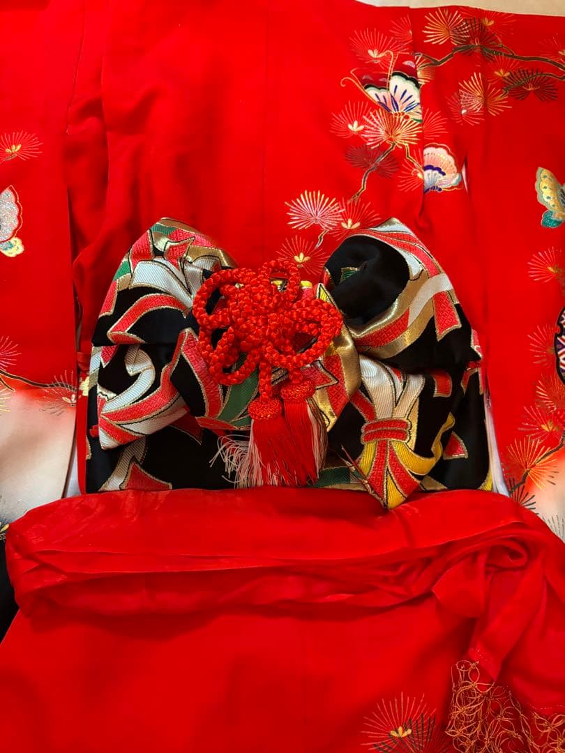 七五三用 赤色 着物 セット