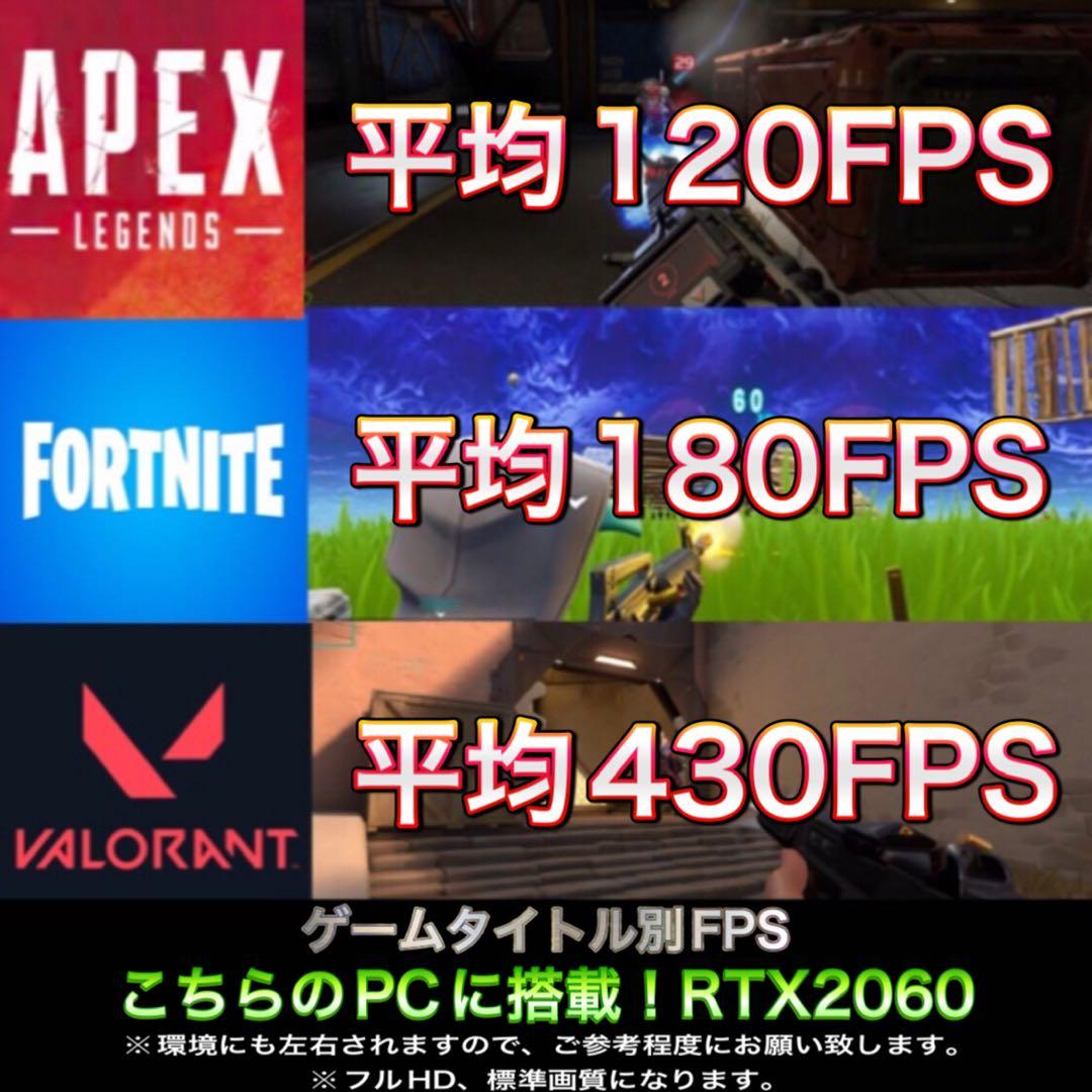 【ハイグレード】 RTX2060搭載ゲーミングPCフルセット