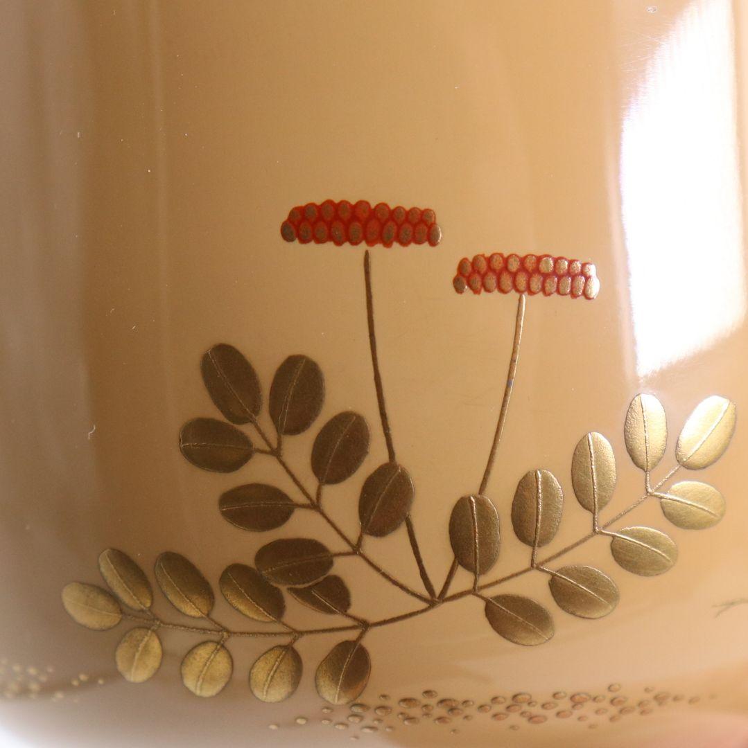 田崎昭一郎作 春草蒔絵 大棗 輪島塗 茶道具 共箱共布　V945