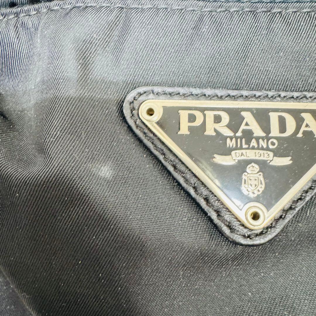 ✨PRADA✨プラダ✨ナイロン✨三角ロゴプレート✨ブラック✨ボストンバッグ✨