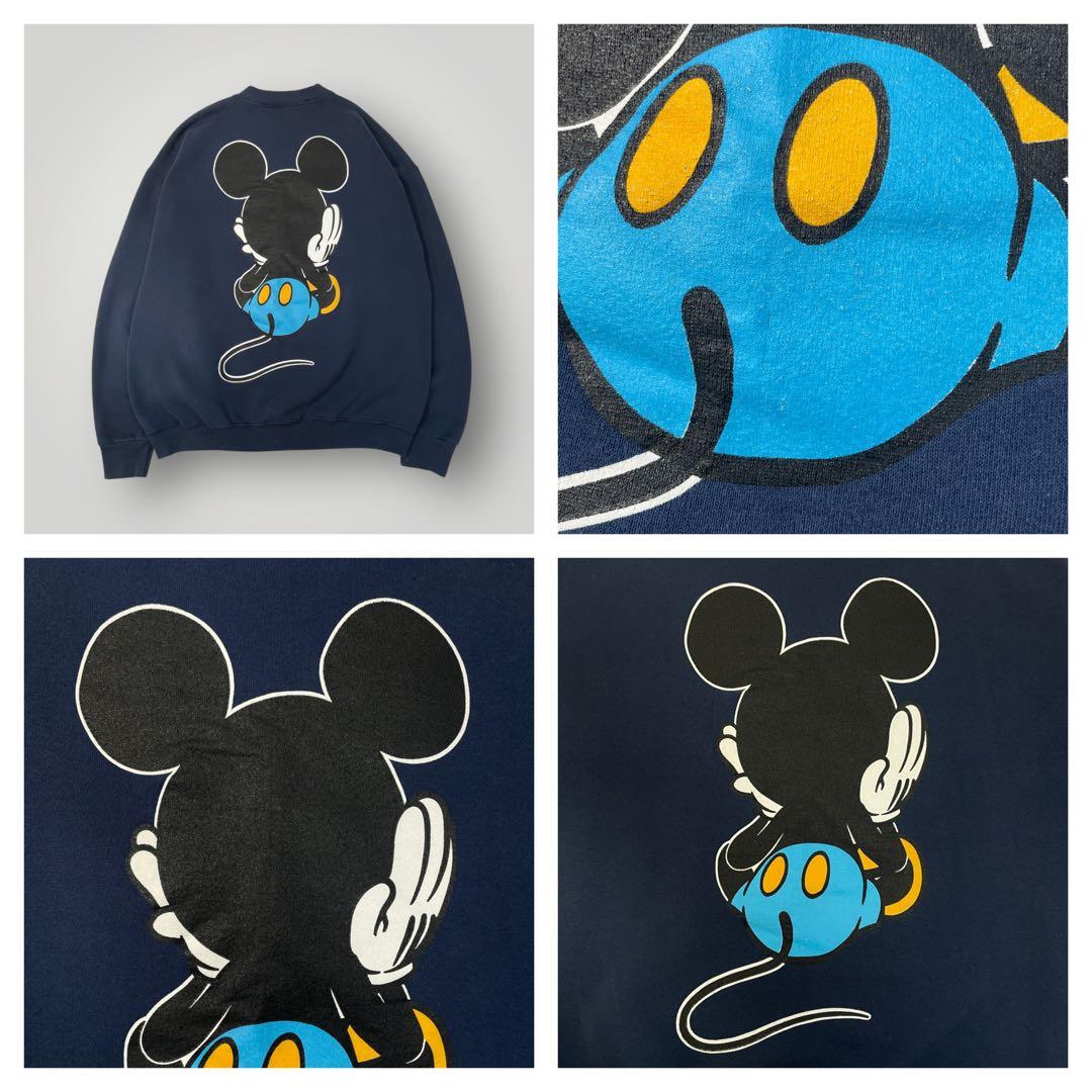 90s Disney MICKEY & CO. 青パンミッキー スウェット XL
