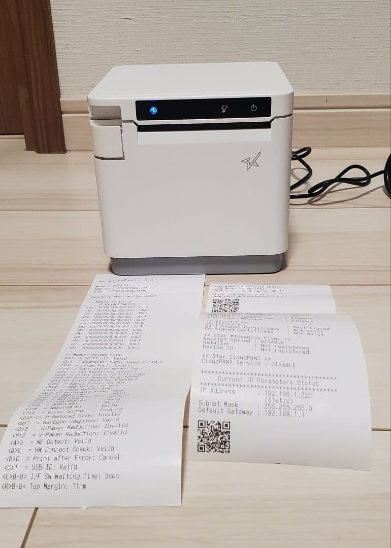 【美品】スター精密サーマルプリンタ 　mC-PrintMCP31LB +ロール紙