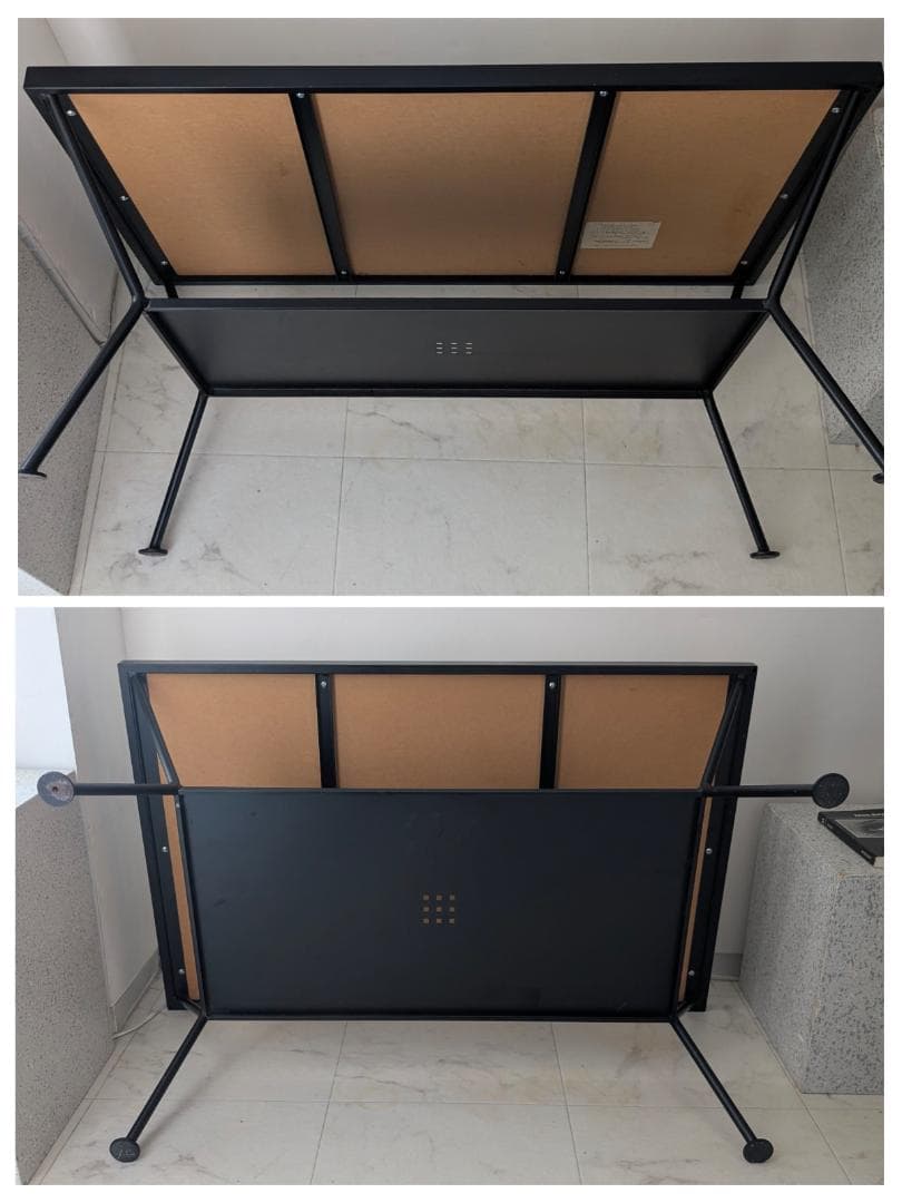 アイアンフレーム タイル テーブル 白 90s ビンテージ ミッドセンチュリー