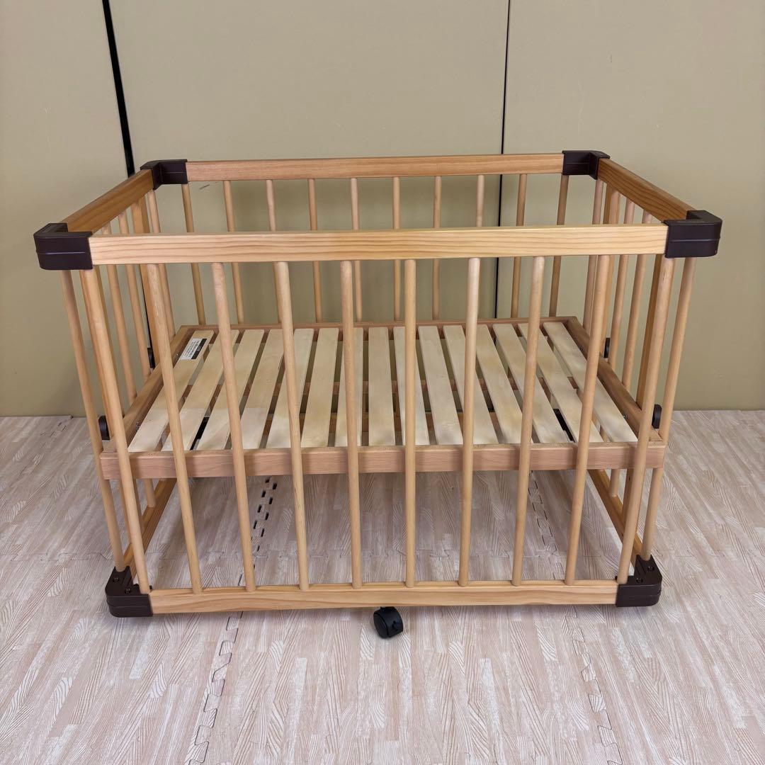 除菌清掃済☆綺麗☆ファルスカ　ミニジョイントベッド　ネオ　ナチュラル　すのこ床板