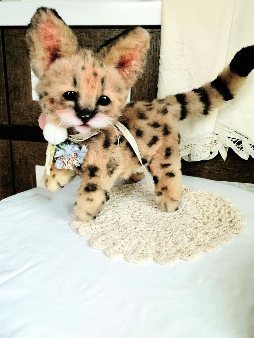 生後２ヶ月♡ベビーサーバルキャット♡アートドール♡ぬいぐるみ♡子猫ちゃん♡
