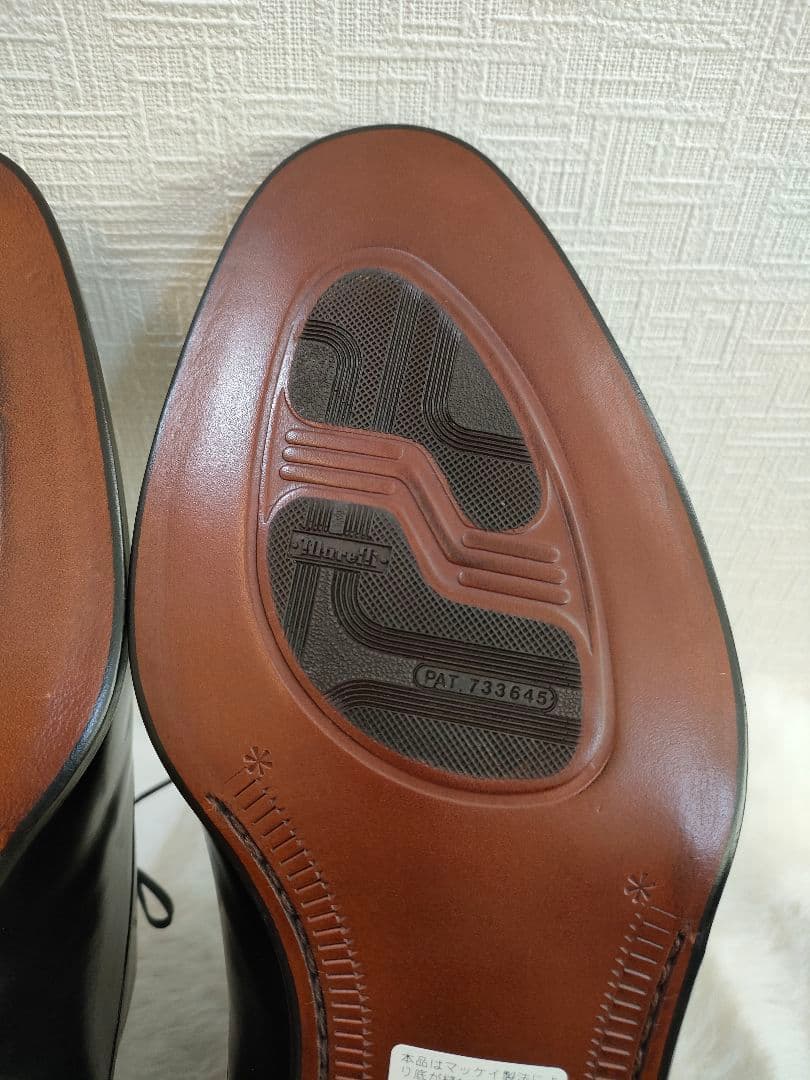 【未使用級】Marelli マレリー 本革 ストレートチップ 革靴 ブラック