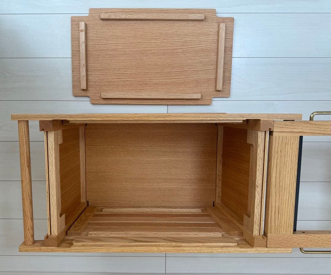 ikiki シェルフコンテナM ＋バーナーエクステンションテーブルオーク セット