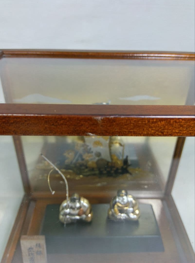 武比古作　純銀　恵比寿天　大黒天　宝船　置物　インテリア　縁起物　刻印有り