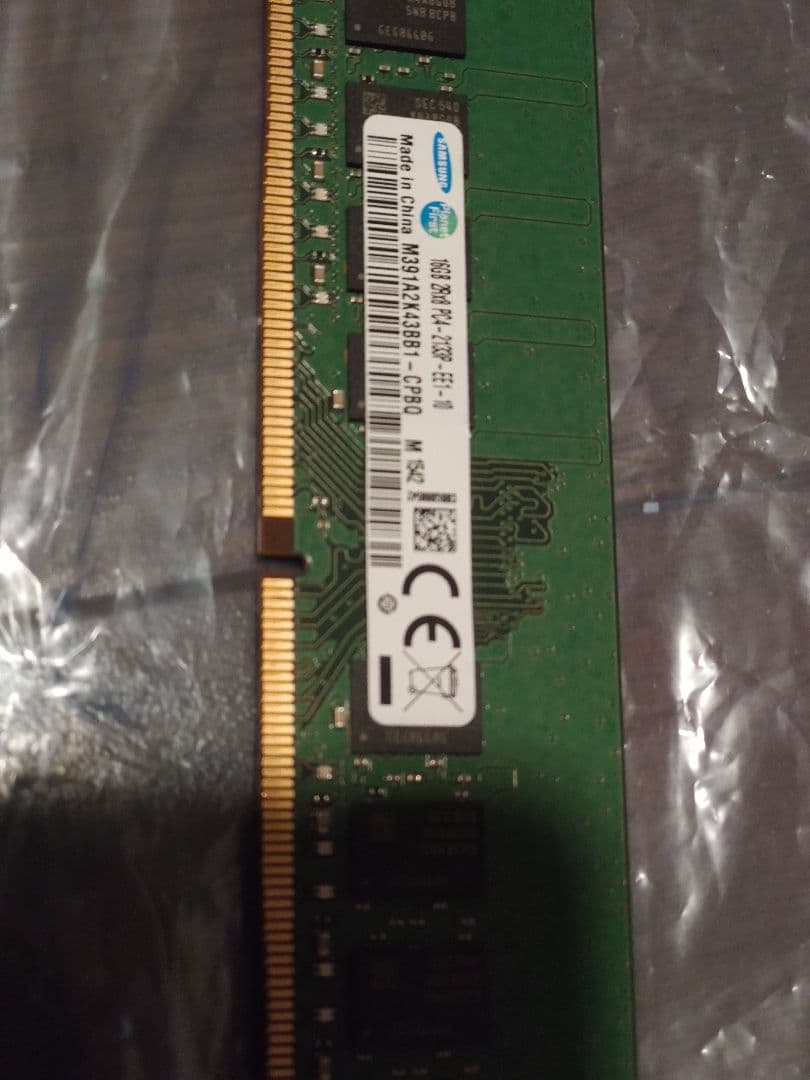 Samsung ワークステーション メモリ 16GB DDR4 動作品 ECC