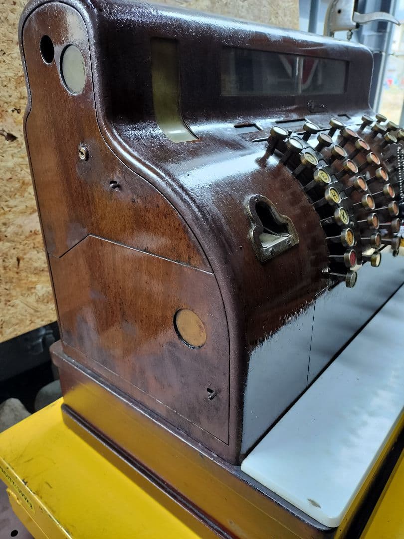 アンティークレジスター 木目調 大型 キャッシャー NATIONAL 昭和レトロ