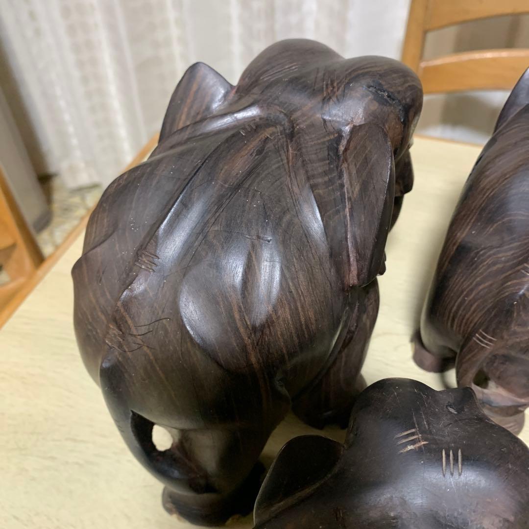 木製　象の置き物　昭和レトロ　ヴィンテージ　インテリア